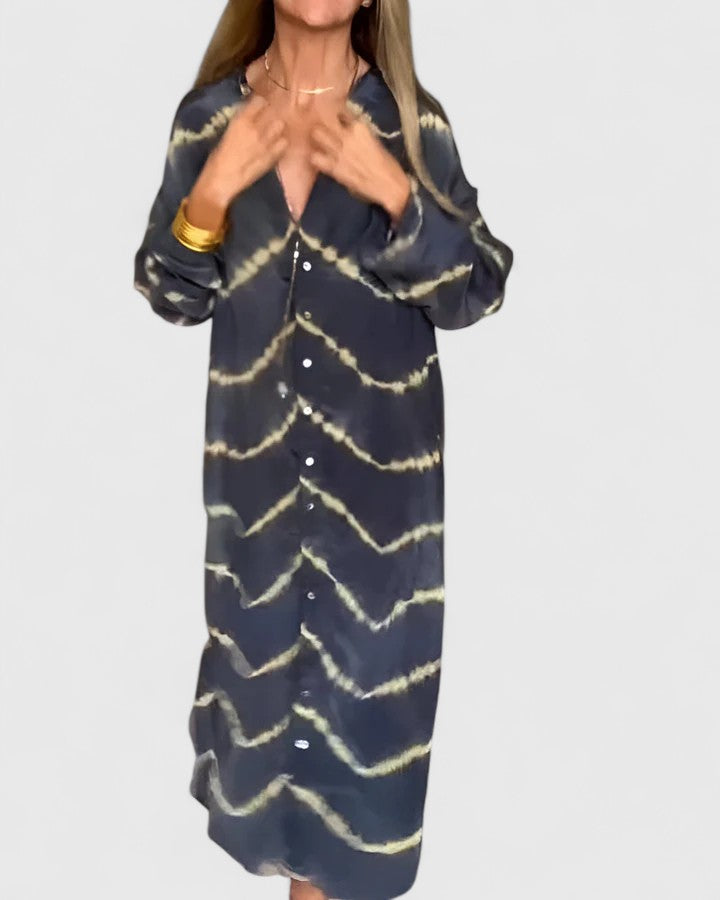 Amelie™ | Elegantní boho pruhované maxi šaty