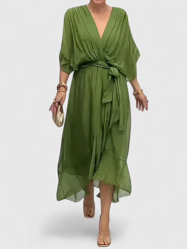 Nada | Elegantní šaty s V výstřihem