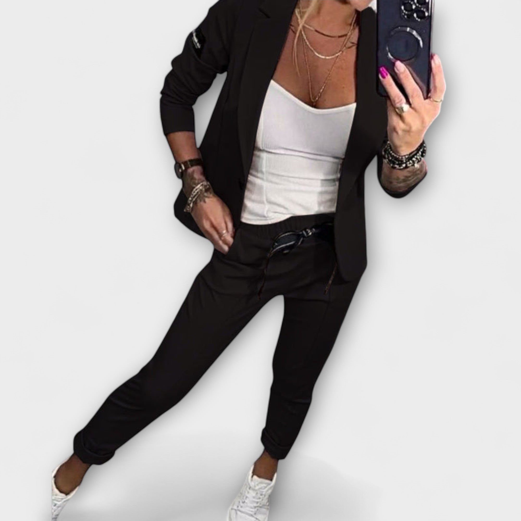 Vionne | Elegantní set topu, sako a kalhot