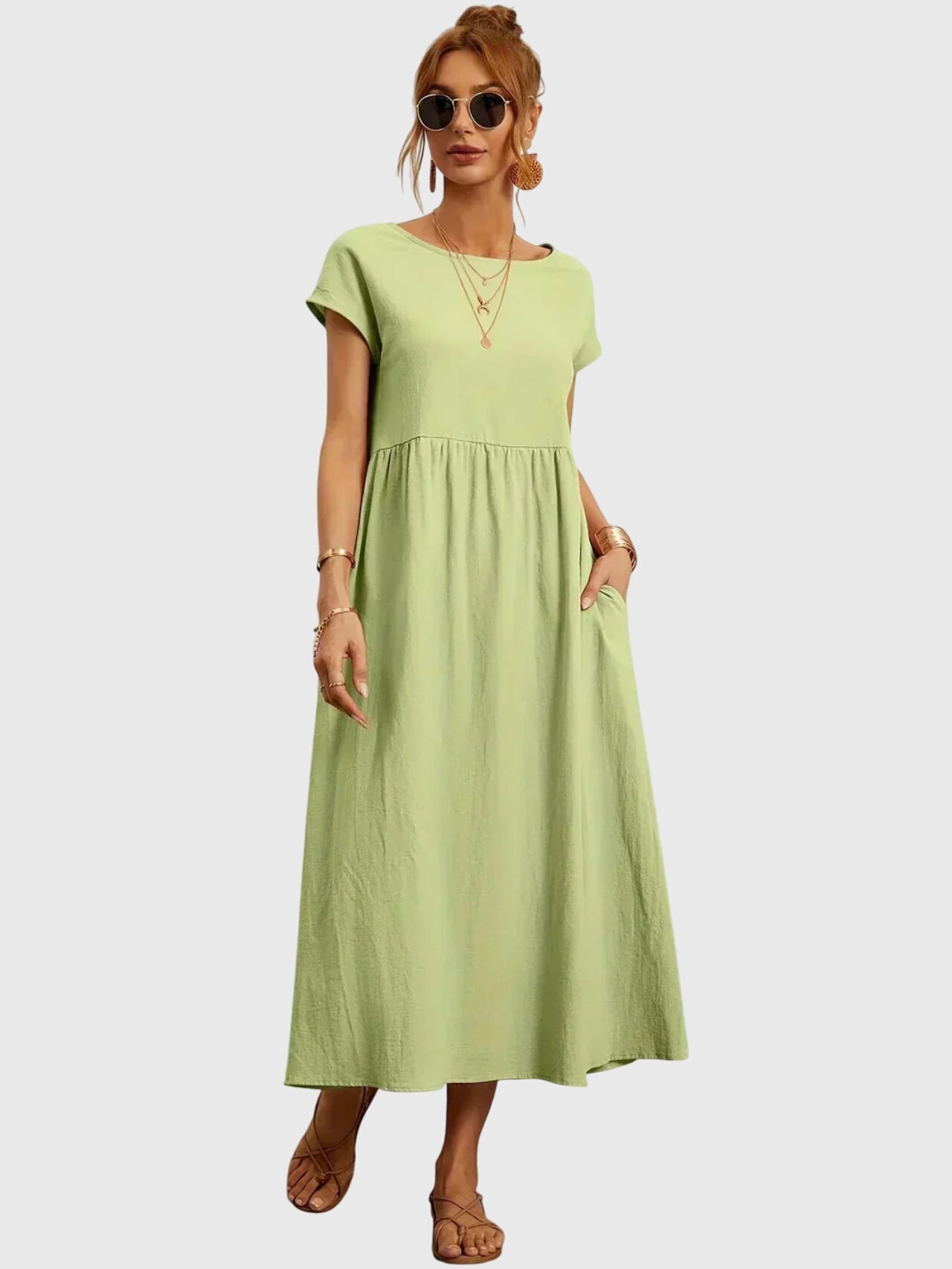 Giselle™ - Lehká šatová šaty s kapsami