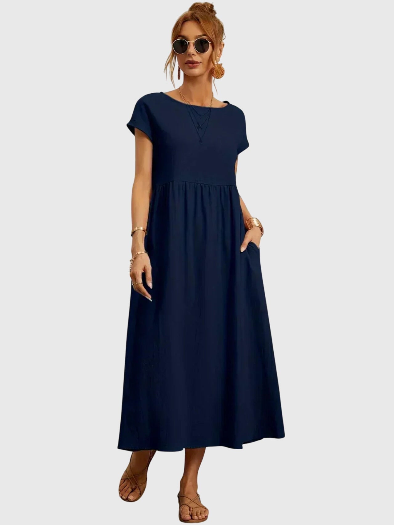 Giselle™ - Lehká šatová šaty s kapsami