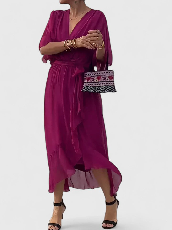 Nada | Elegantní šaty s V výstřihem