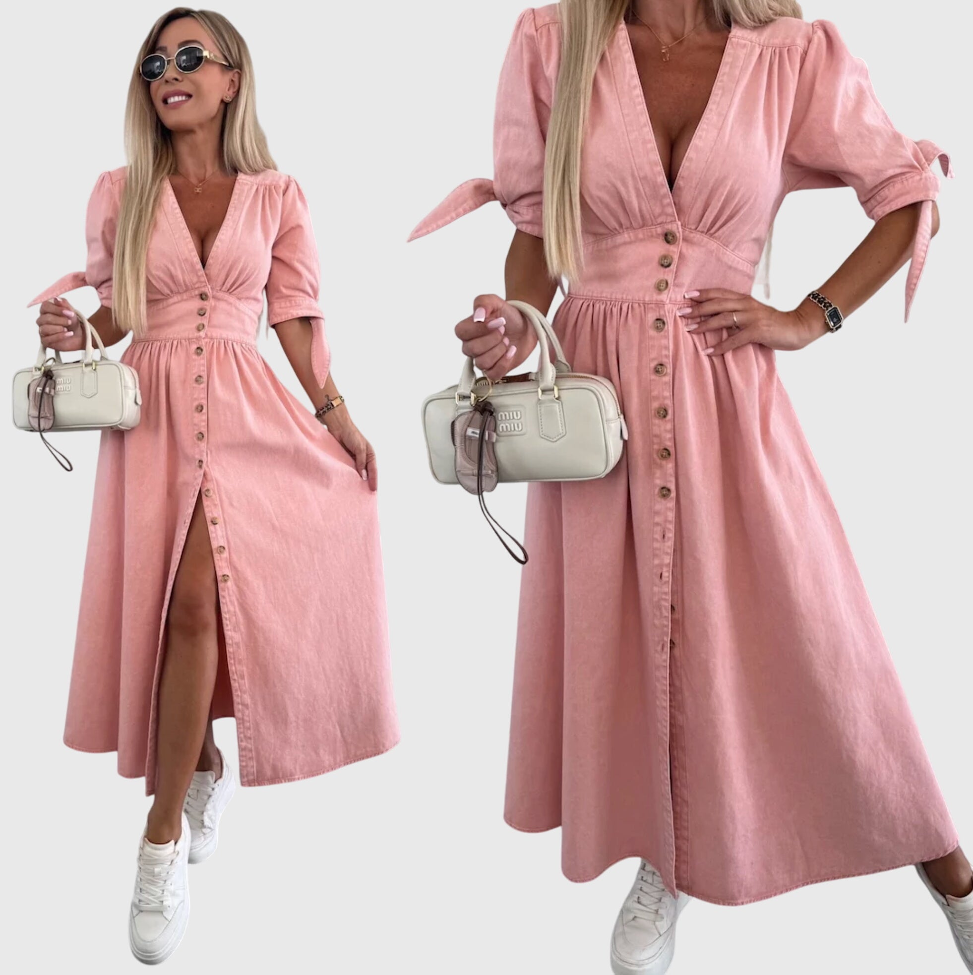 Sophia™ | Elegantní Džínové Šaty